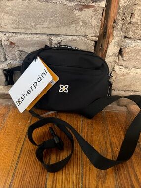 Sherpani Black Compact Crossbody Belt Bag
